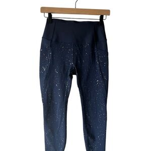 GAP Navy Sculpt Leggings with Speckle Detail Petite S